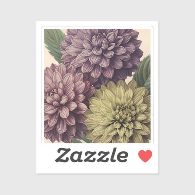 Sticker Fleurs Vintage (Feuille)