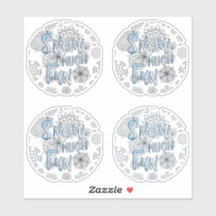 Sticker Flocons de neige rétro TANT DE PLAISIR Aquarelle