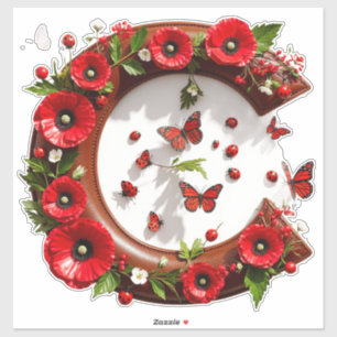 Sticker 🌸 Floral C pour décoration de nom personnel 🐞