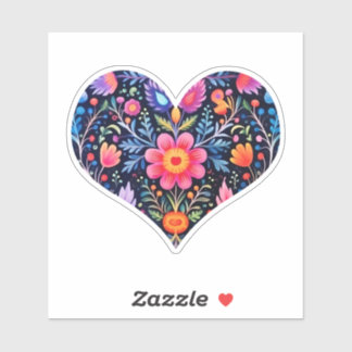 Sticker Floral d'art populaire mexicain