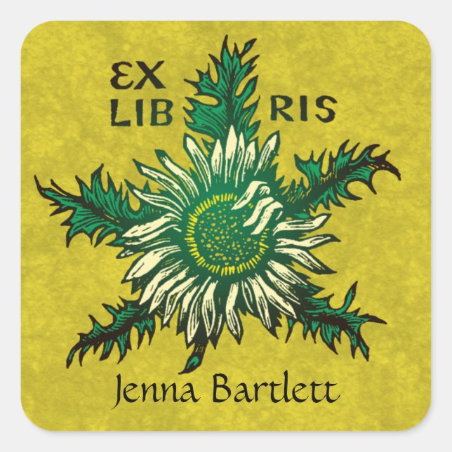 Sticker Floral Ex Libris (Devant)
