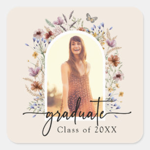 Sticker Floral Graduation