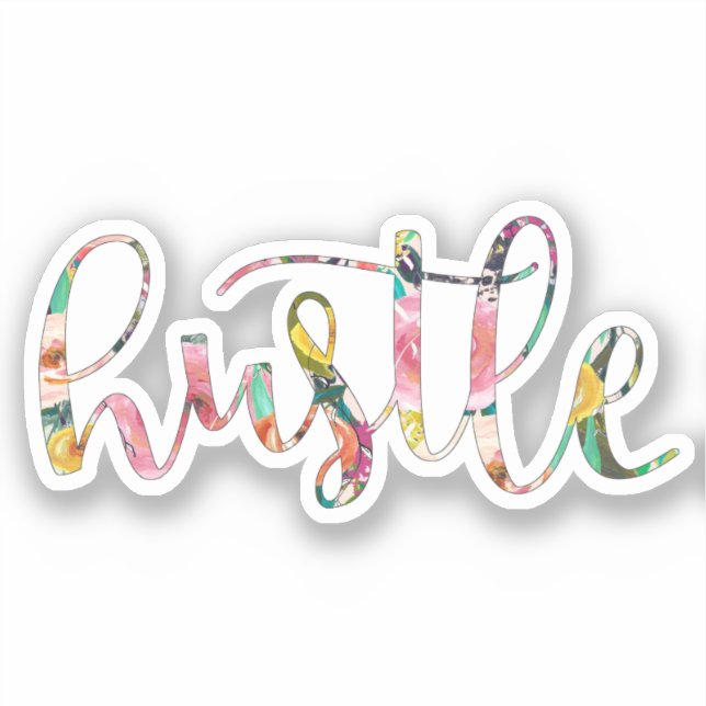 Sticker Floral Hustle Boho (Recto)
