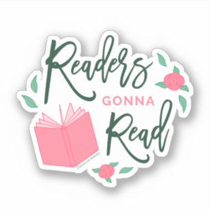 Sticker Floral Lecteurs De Livres Vont Lire