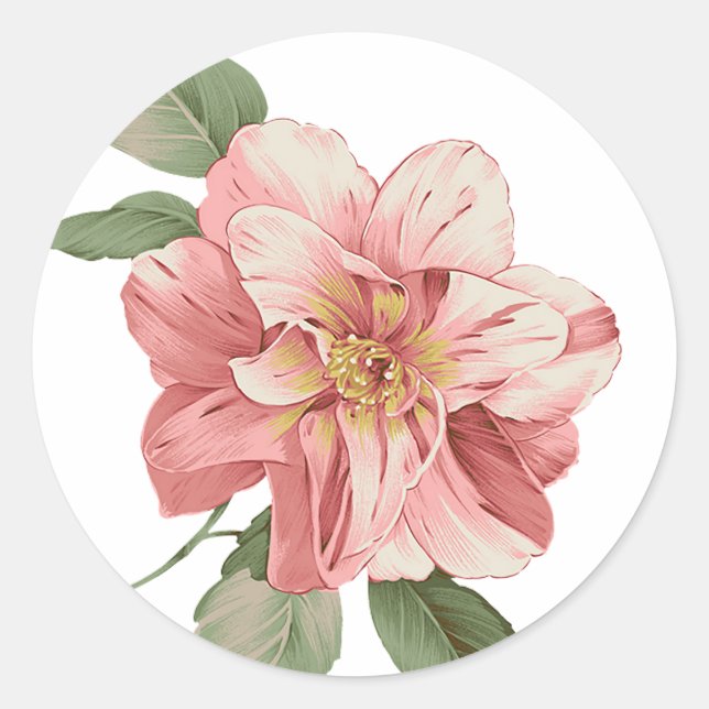 Sticker Floral Lily rose / Sceau (Devant)