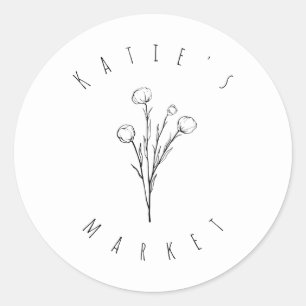 Sticker floral minimal