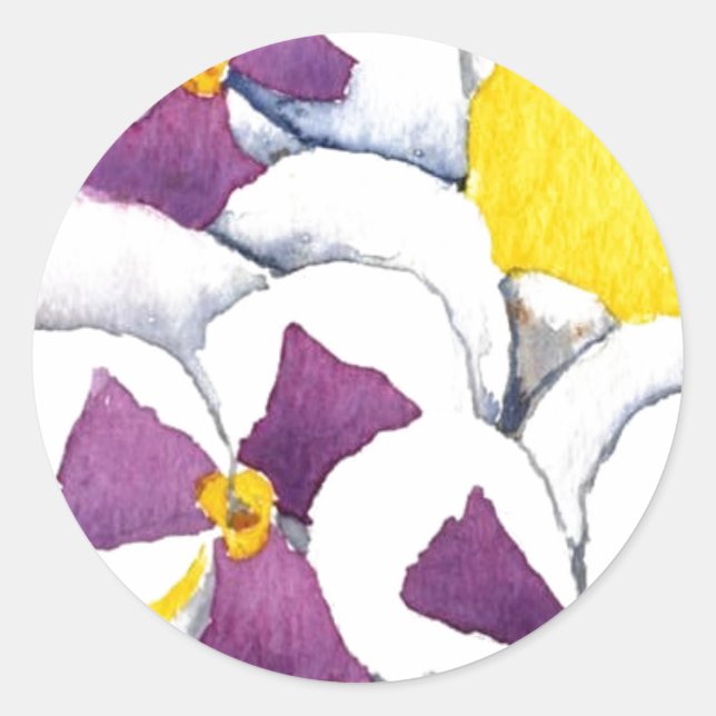 Sticker floral "Pansy #4" (Devant)