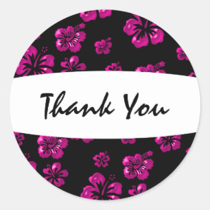 Sticker floral Tropical Pink Elegant Hibiscus
