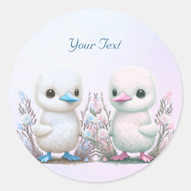 Sticker floral Twin Ducks (Devant)