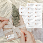 Sticker Florals 18 Bénéficiaires individuels Merci Mariage<br><div class="desc">Terracotta Florals 18 Bénéficiaires individuels Merci Mariage. Ajoutez un message de remerciement personnel à vos faveurs de mariage ! Vous pouvez ajouter un message et un nom différents à chaque autocollant sur la feuille. Parfait pour votre famille proche et les cadeaux de mariage et les faveurs, ou même pour chacun...</div>