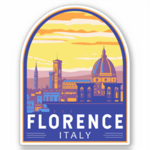 Sticker Florence Italie Travel Art Vintage