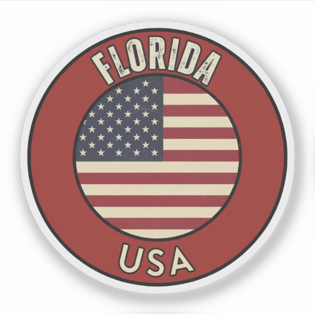 Sticker Floride États-Unis d'Amérique (Devant)