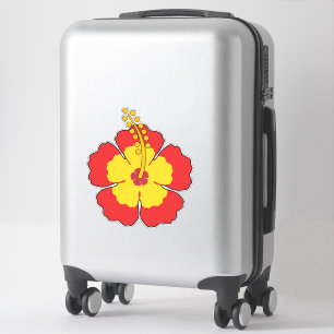 Sticker Flower rouge hibiscus