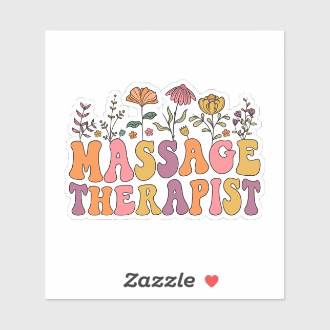 Sticker flowers Massage Therapist (Feuille)