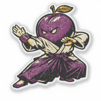 Sticker Flux d'Aikido de Prune — Combattant de l'Harmonie