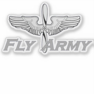 Sticker Fly Army Grey