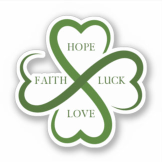 Sticker Foi, Espoir, Chance, Amour