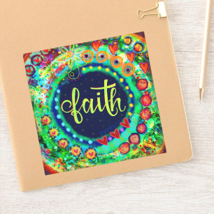 Sticker Foi moderne Boho vert Whimsical Fun Inspirivée