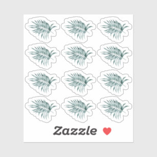 Sticker Foliage Tropical Feuille de palme Verdure Aquarell