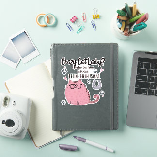 Sticker Folle de chats ? Cadeau drôle pour amateur de chat