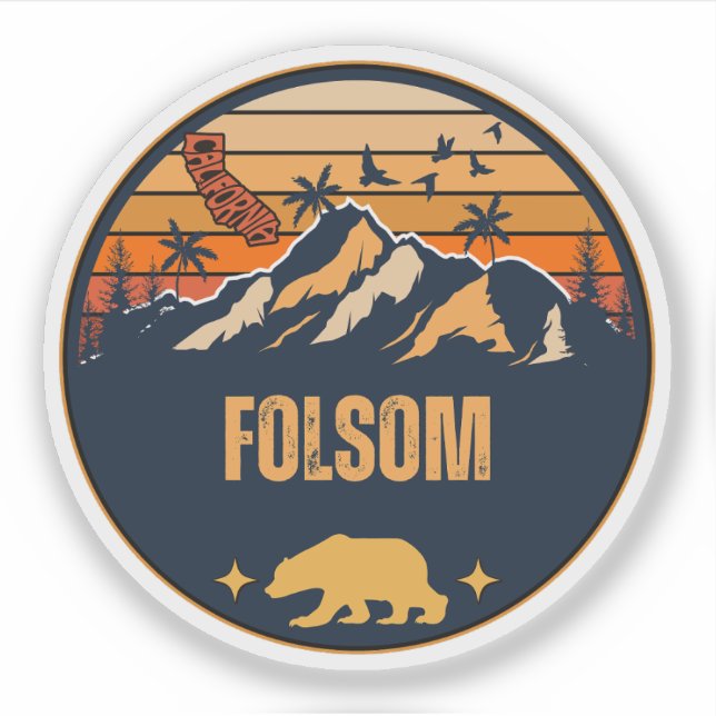 Sticker Folsom, Californie (Devant)
