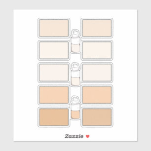 Sticker Fond de teint pour maquillage Créez vos propres ét