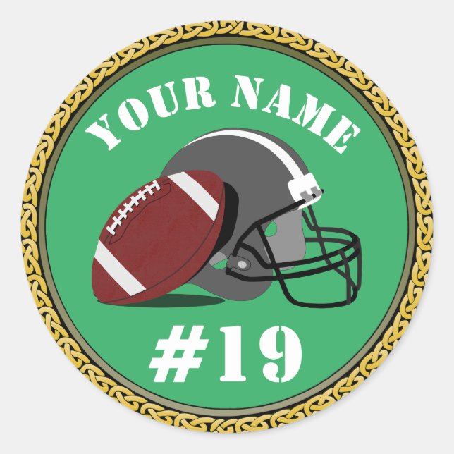 Sticker Football - Ajouter Nom et numéro (Devant)