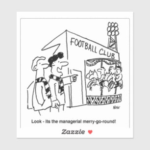 Sticker Football Club Managed Manry-go-round Cartoon.