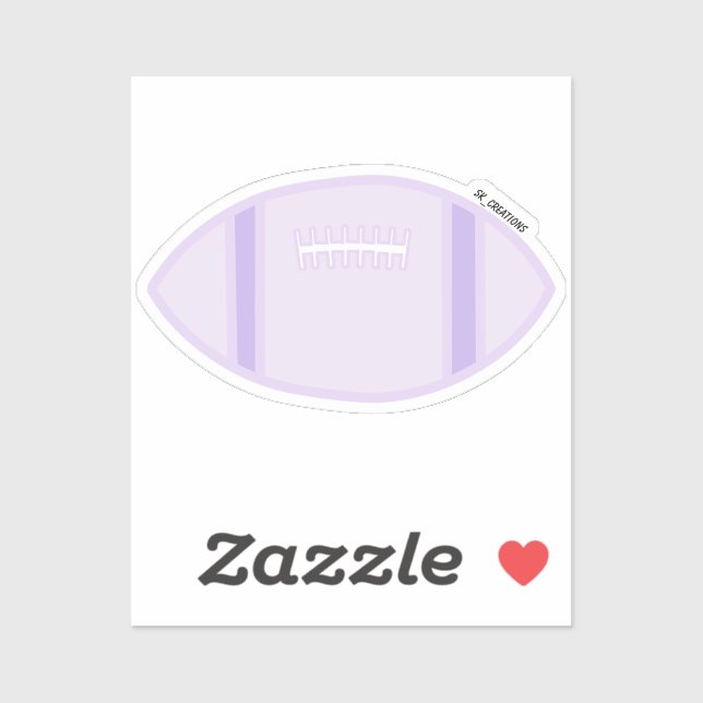 Sticker Football pastel violet (Feuille)