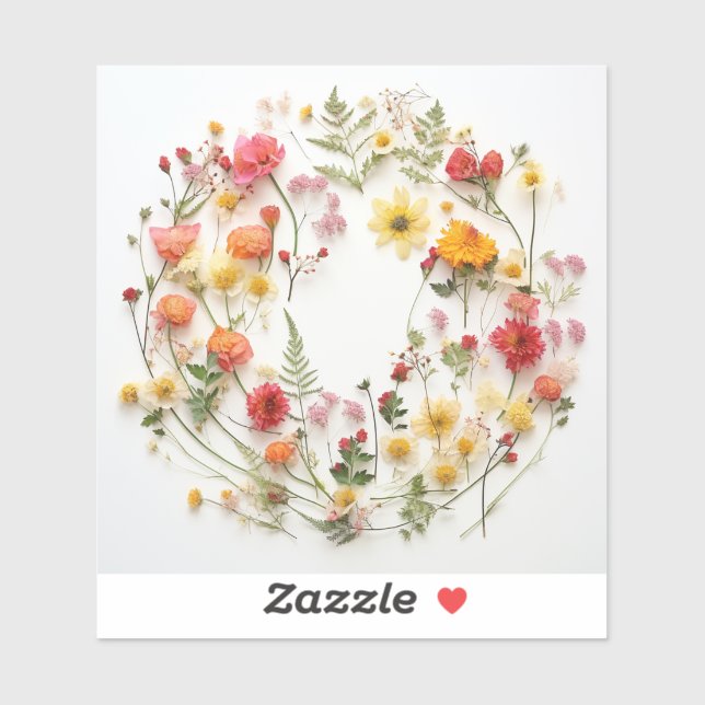 Sticker Forage de fleurs sauvages (Feuille)