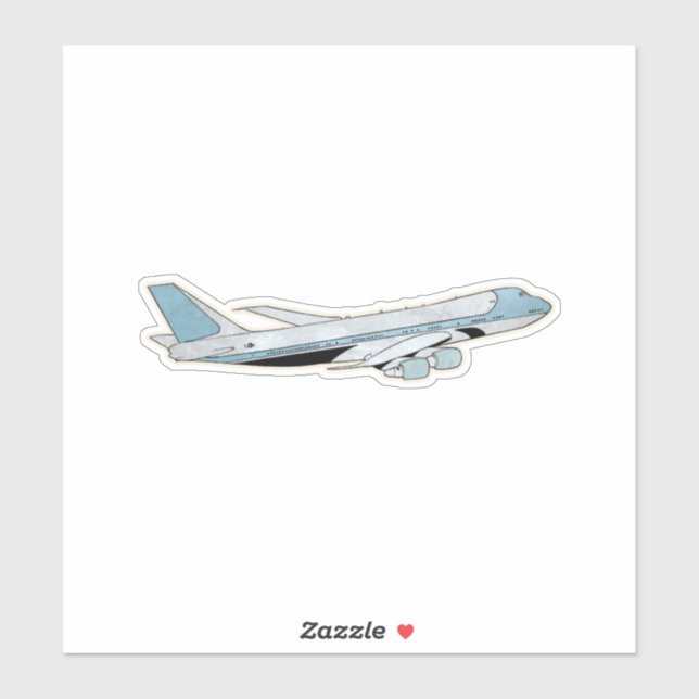 Sticker Force aérienne 1, VC-25A, avion POTUS (Feuille)