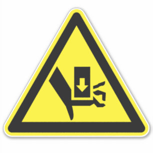 Sticker Force d'écrasement des mains d'au-dessus du Étique