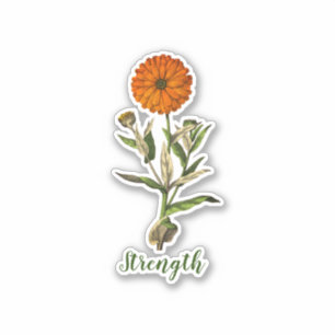 Sticker Force Marigold Inspirational Classic Round Stic