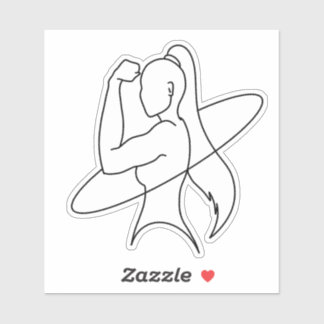 Sticker Force silencieuse minimaliste - Ligne Art femme