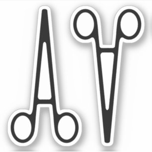 Sticker Forceps hémostatiques (collier), hémostat, autocol