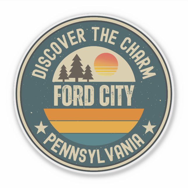 Sticker Ford City, Pennsylvanie (Devant)