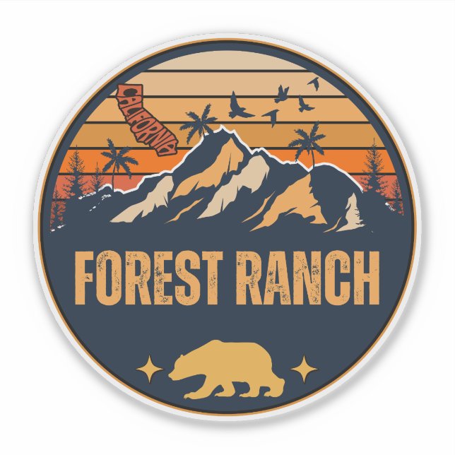 Sticker Forest Ranch, Californie (Devant)