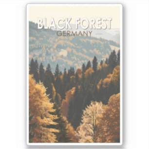 Sticker Forêt Noire Allemagne Voyage Art Vintage