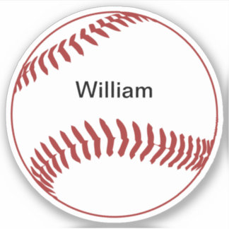 Sticker Forme de baseball Monogramme