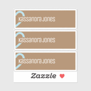 Sticker Forme de coeur bleu moderne Vintage demi-coeur Bro