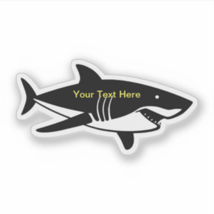 Sticker Forme de coutume de poissons de requin