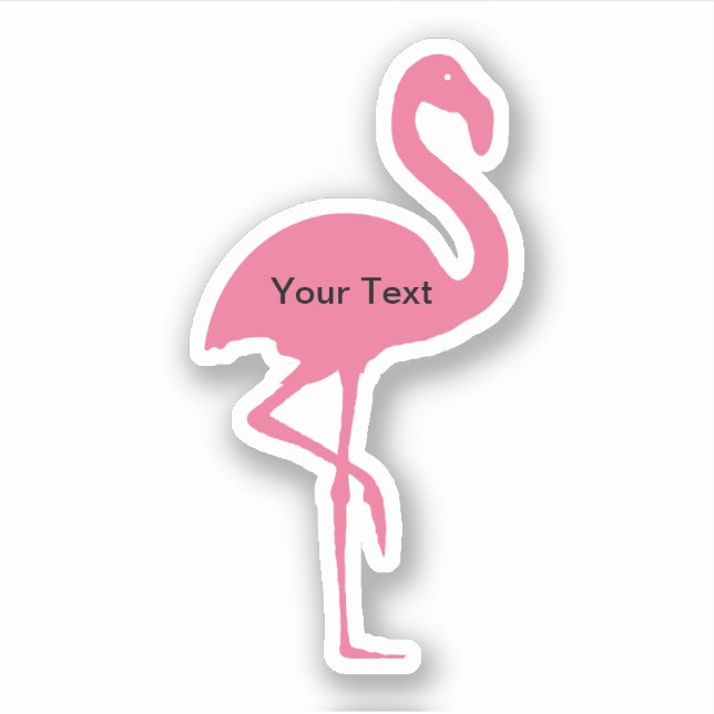 Sticker Forme de Flamant rose rose tropical (Devant)