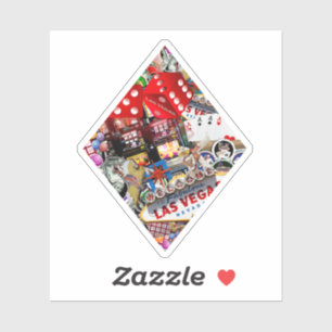 Sticker Forme de la carte de jeu en diamant - Les joueurs