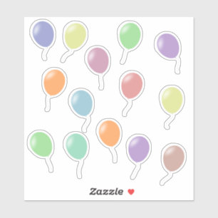 Sticker Formes de ballons colorés
