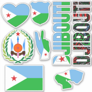 Sticker Formes Extraordinaires de Djibouti Symboles nation