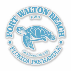 Sticker Fort Walton Beach (tortue de mer)