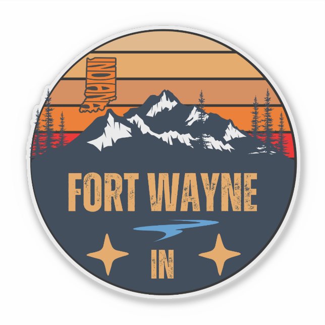 Sticker Fort Wayne, Indiana (Devant)
