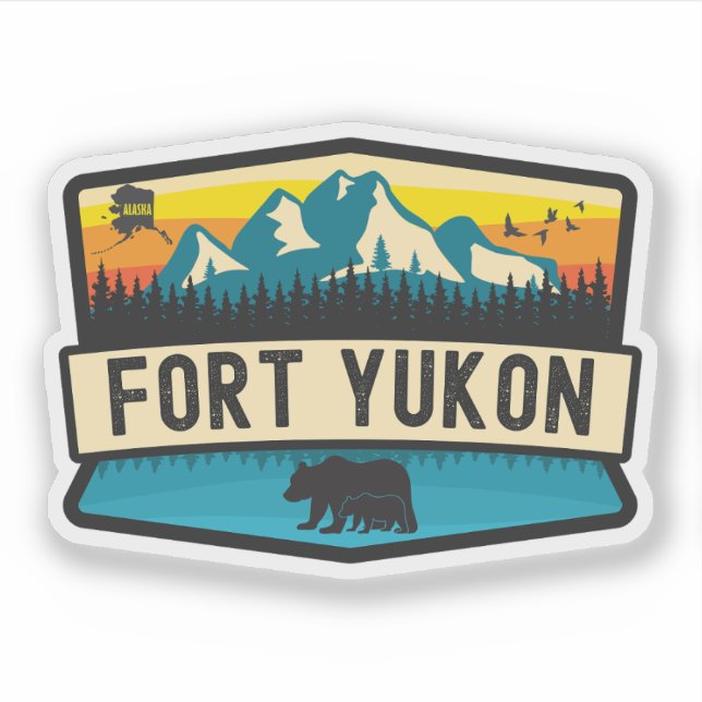 Sticker Fort Yukon, Alaska (Devant)