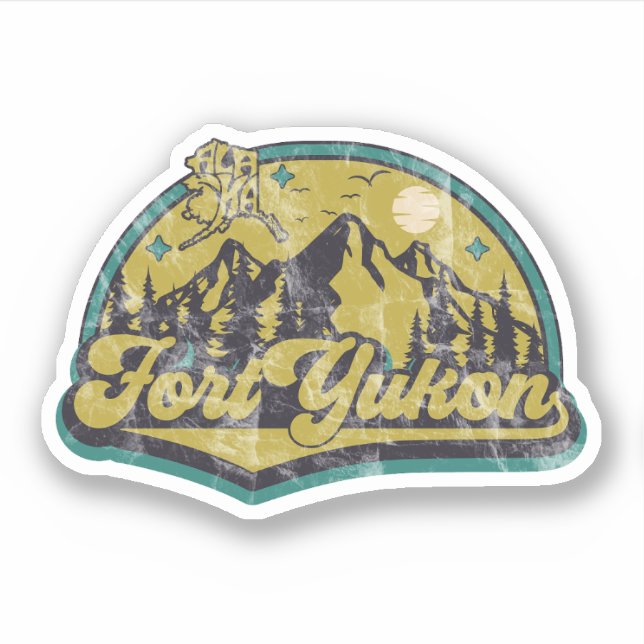 Sticker Fort Yukon Alaska : Montrez votre amour pour l'Arc (Devant)