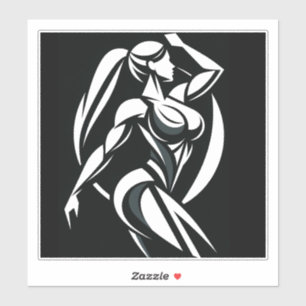 Sticker Forte condition physique féminine Formation person